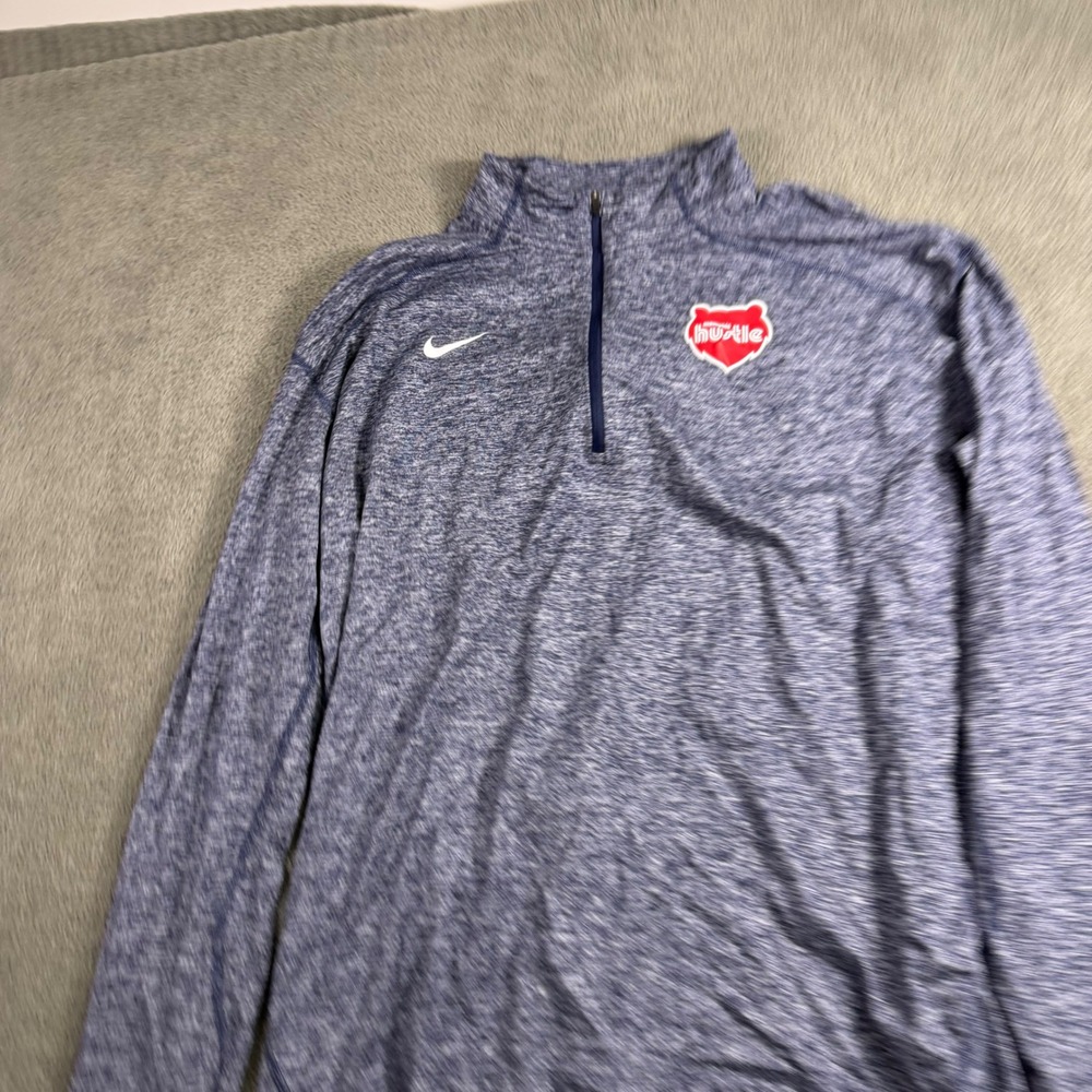 Nike Dri-FIT Memphis Hustle Quarter Zip Pullover Blue Heather Mens XL